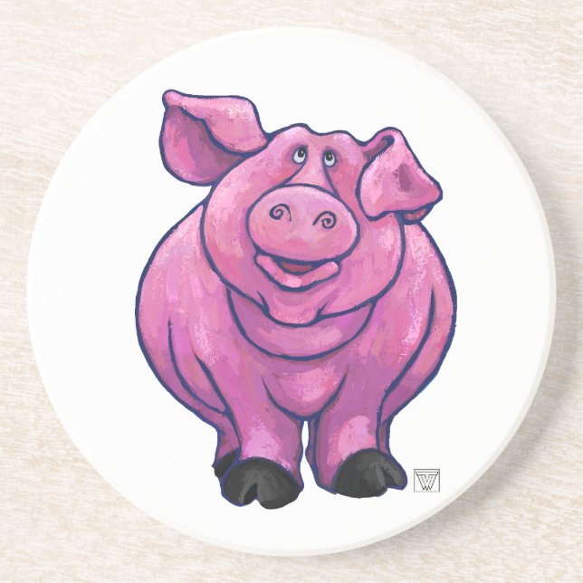 Pig Gifts & Accessories Coaster (Front)