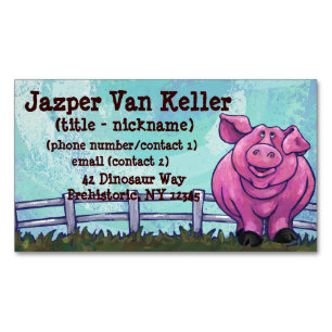 Pig Gifts & Accessories Magnetic Business Card