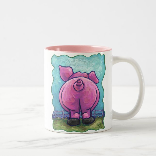 Pig Gifts & Accessories Two-Tone Coffee Mug (Right)