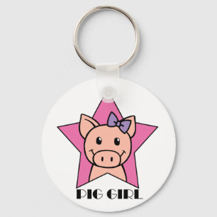 Pig Girl Key Ring