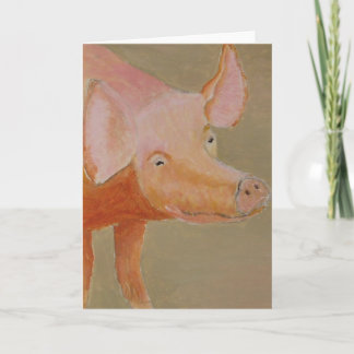 Pig Greetings Card