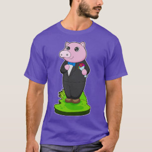 Pig Groom Jacket Wedding T-Shirt