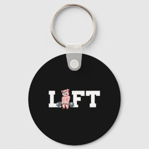 Pig Gym Weight Training Lift Deadlift  Key Ring