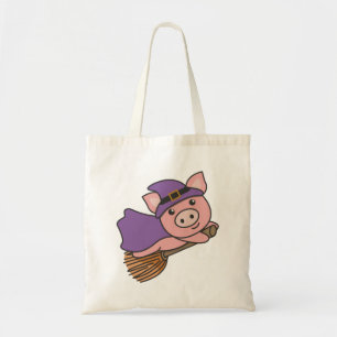 Pig Halloween Witch Kids Witches Costume Tote Bag