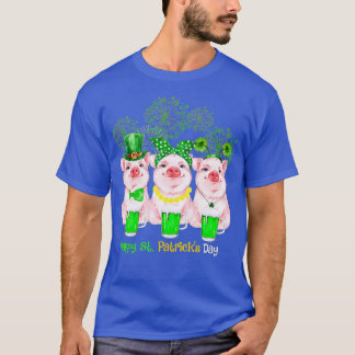 Pig Happy St Patricks Day Family Farmer Farming Lo T-Shirt
