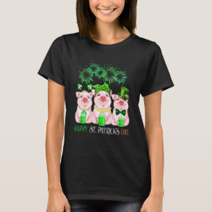 Pig Happy St Patricks Day Family Farmer Farming Lo T-Shirt