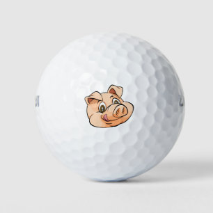 Pig head golf balls