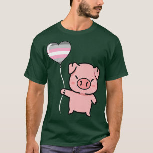 Pig Heart Balloon Demigirl Pride Premium T-Shirt