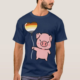 Pig Heart Balloon Gay Bear Pride Premium T-Shirt
