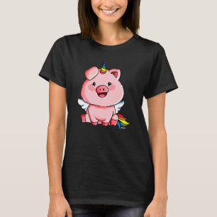 Pig Horn Unicorn Pig Costume Fancy Dress T-Shirt