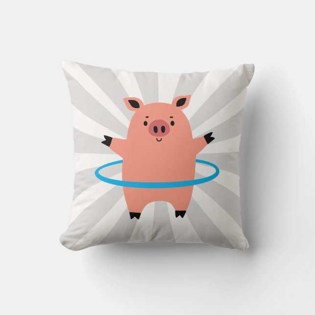 Pig Hula Hoop Cushion (Front)