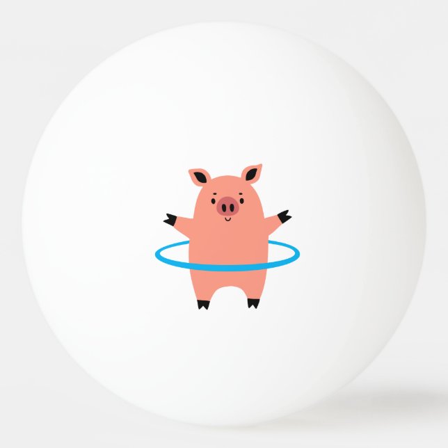 Pig Hula Hoop Ping Pong Ball (Front)