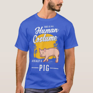 Pig Human Costume Halloween Pig T-Shirt