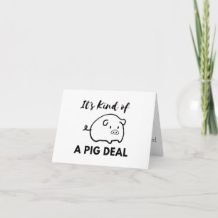 Pig Humour: It's a BIG (Pig) Deal PERSONALIZED Car Card