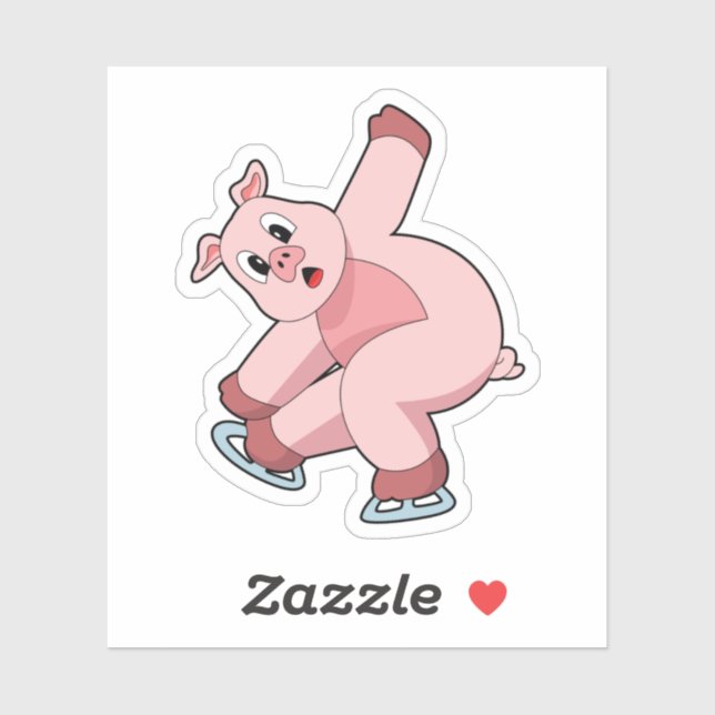 Pig Ice skating Ice skates (Sheet)