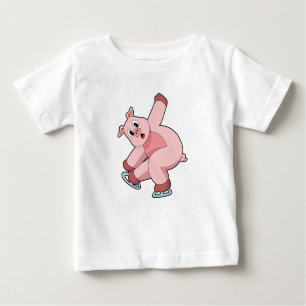 Pig Ice skating Ice skates Baby T-Shirt