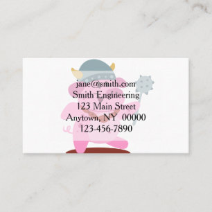 Pig in costume of viking   choose background color business card