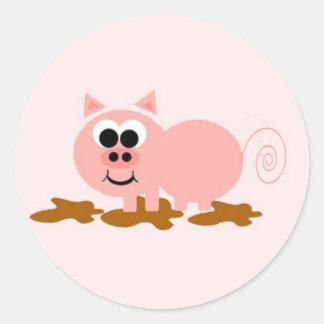 Pig in Mud Sticker