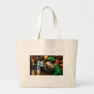 pig in the pub tote bag