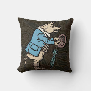 Pig Jacket Piggy Cute Formal Antique Cushion