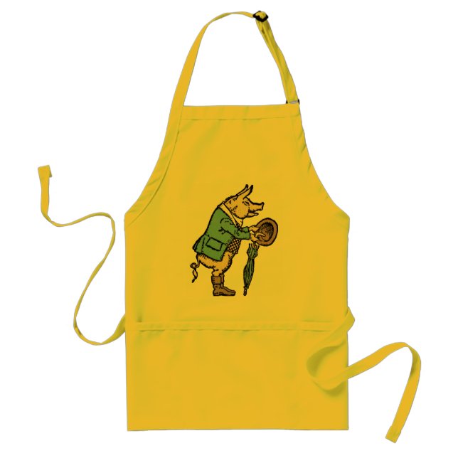 Pig Jacket Piggy Cute Formal Antique Standard Apron (Front)