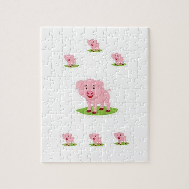 Pig Jigsaw Puzzle (Vertical)