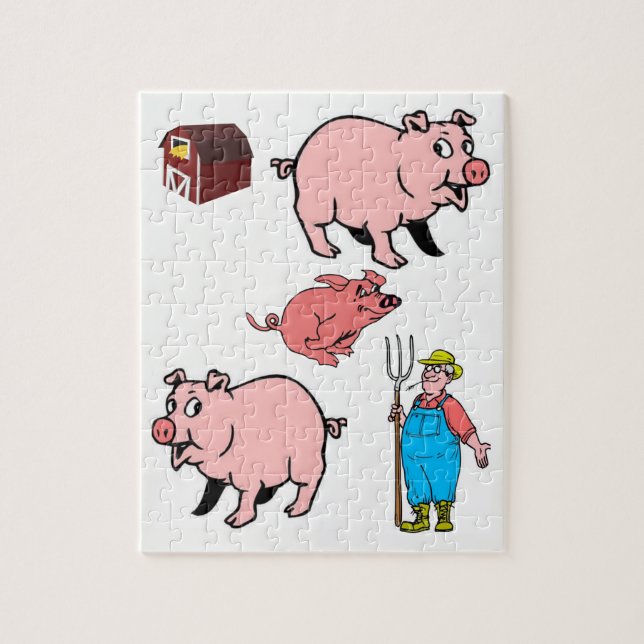 Pig Jigsaw Puzzle (Vertical)