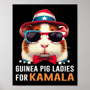 Pig Ladies For Kamala Funny Cat 2024 President Kam Poster