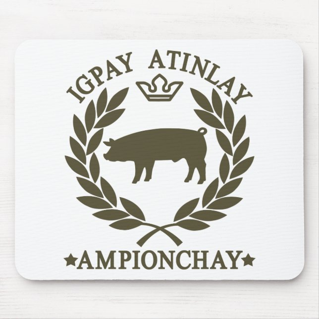 Pig Latin Mouse Pad (Front)