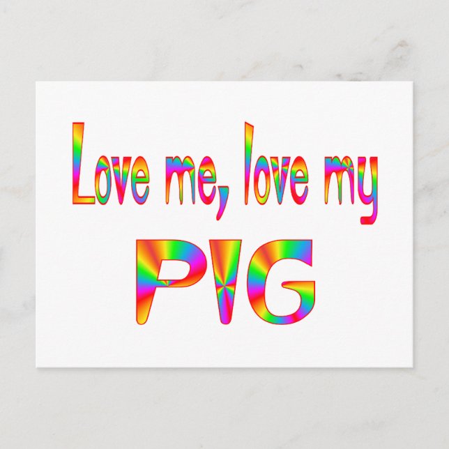Pig Love Postcard (Front)