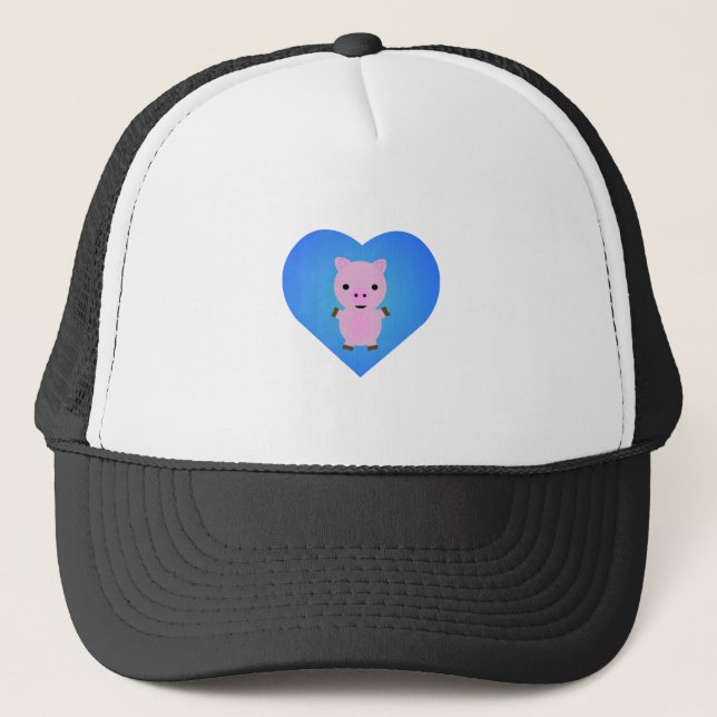Pig Love Trucker Hat (Front)