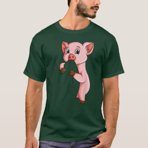 Pig Lover Swine Women Kids Girls 4573 T-Shirt