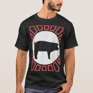Pig Lover Vintage Retro Style Animal 4577 T-Shirt