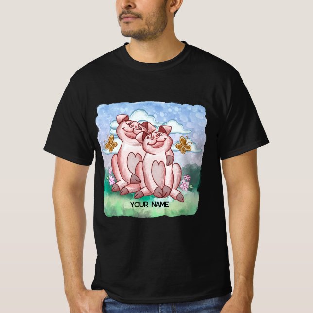 Pig Lovers   T-Shirt (Front)