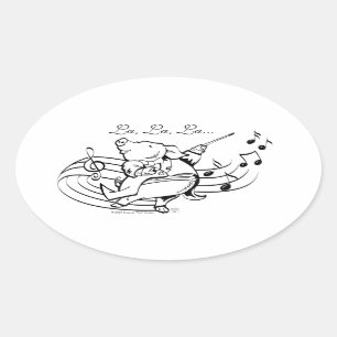 Pig Maestro Oval Sticker