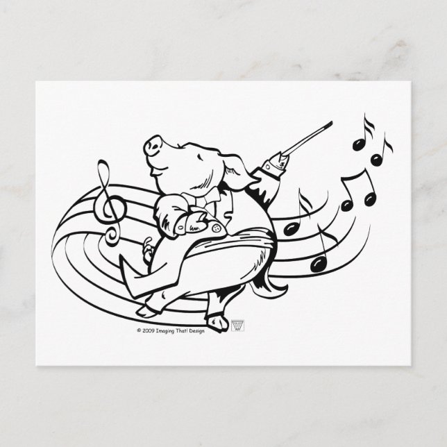 Pig Maestro Postcard (Front)