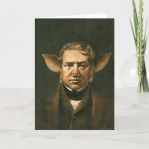 Pig Man Greetings Card