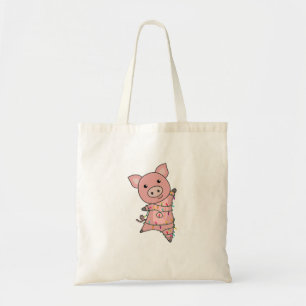 Pig Merry Christmas Animals Pigs Adult Cloth Face Tote Bag