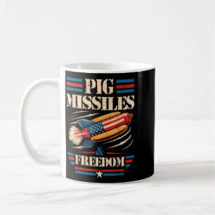 Pig Missiles And Dom 4th Of July Patriotic Hotdog Coffee Mug