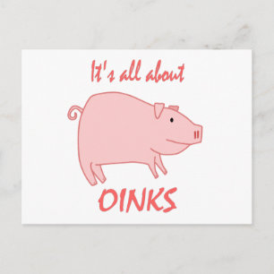 Pig Oinks Postcard