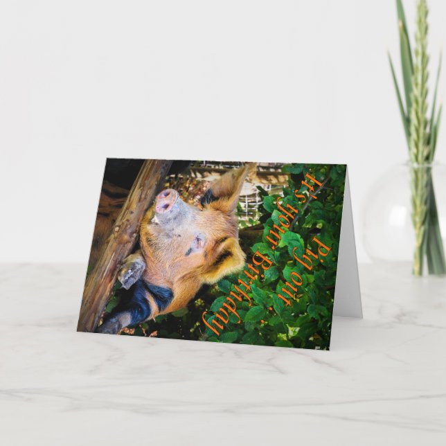 Pig out Birthday Card (Front)