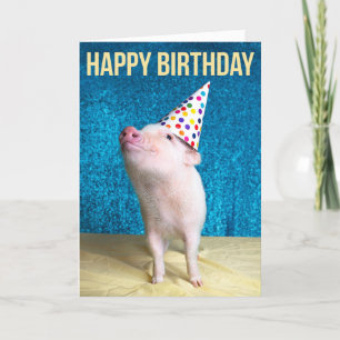Pig Out Birthday Card