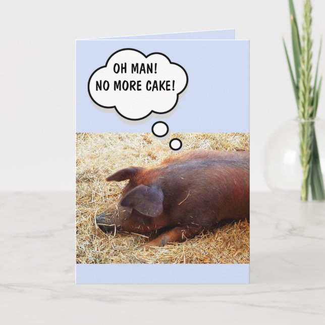 Pig Out Birthday Card (Front)