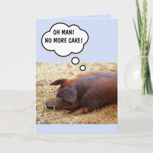 Pig Out Birthday Card