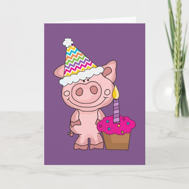 Pig Out Birthday Card (Front)