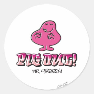 Pig Out! Classic Round Sticker