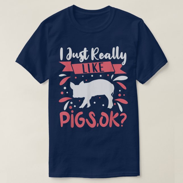 Pig Outfit For Cute Pig Lovers Apparel Women Girls T-Shirt (Design Front)