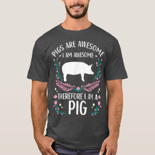 Pig Outfit for Cute Pig Lovers Apparel Women Girls T-Shirt