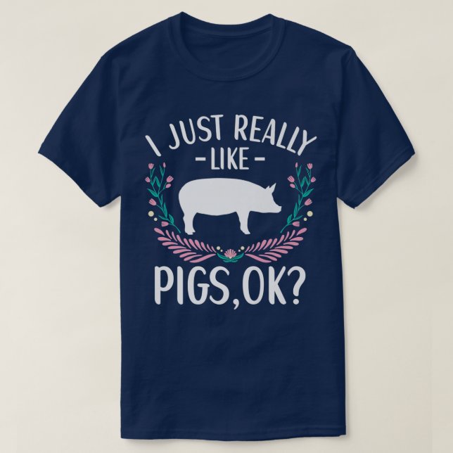 Pig Outfit For Cute Pig Lovers Apparel Women Girls T-Shirt (Design Front)