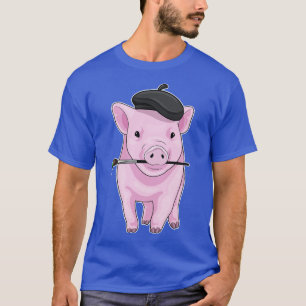 Pig Painter Paint brush T-Shirt